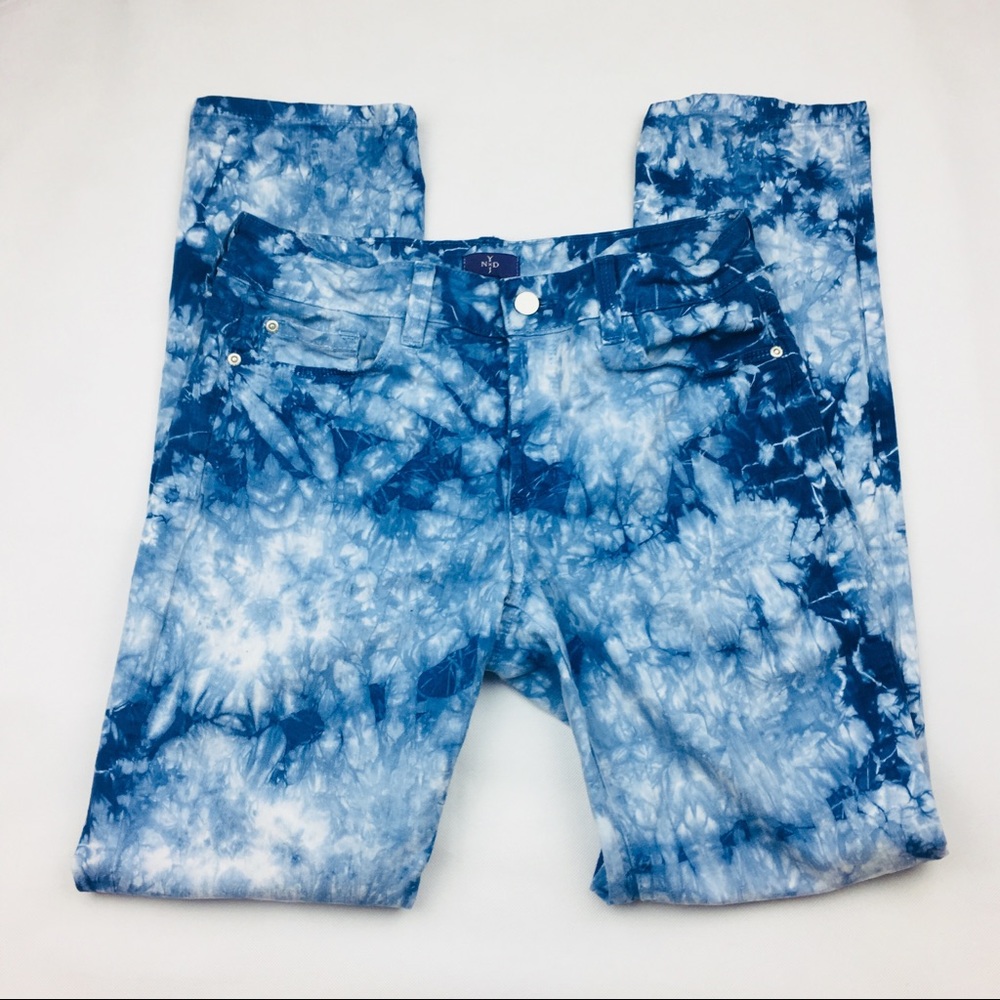 NYDJ Blue Surge Tie Dye Skinny Jeans
